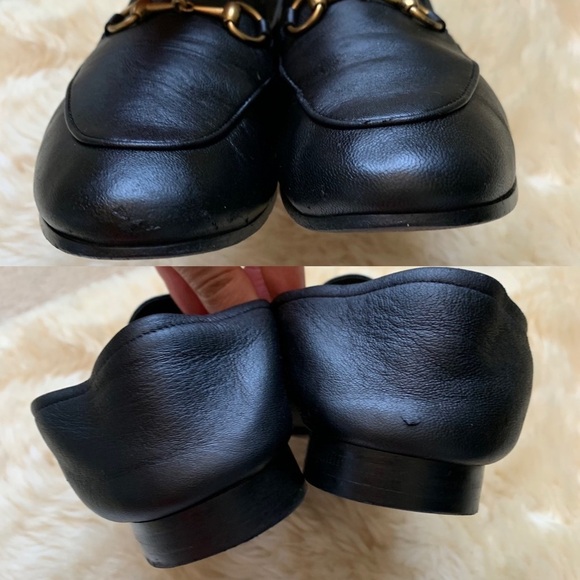 GUCCI Brixton Horsebit Black Leather Foldable Blogger Favorite Celebrity Loafer - Picture 13 of 15